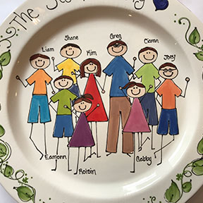 custom-painted family platter